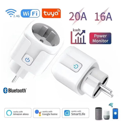 ZigBee 3.0 WiFi Smart Plug EU 16A/20A Power Monitor Socket Smart Life APP Remote Control Timer Voice Control Alexa Google Home