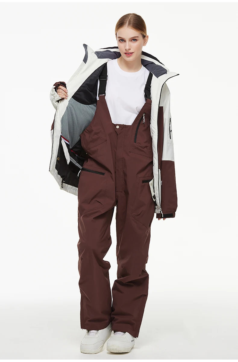 Men's and Women's Ski Pants Bibs, Bibbed Snowboard Pants, Bibs Snow Pants, Ski Suit, Snowboard Bib Trousers, 2025