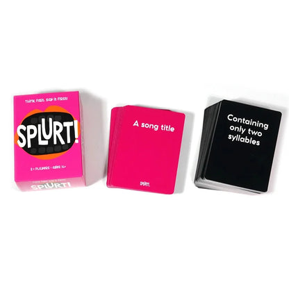 Splurt! Think Fast Say It First! Portable Party Card Travel Game Pink Board Game Birthday Gifts