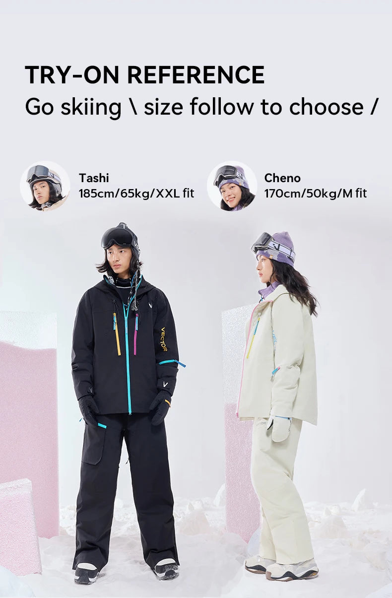 VECTOR  Woman Man Winter Ski Pants Outdoor High Quality Windproof Waterproof Warm Snow Trousers Winter Ski Snowboarding Pants
