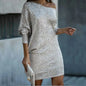 Sequin Summer Dresses Women Mini Off Shoulder Spring Maxi Party Prom Dress Night High Waist Streetwear Sexy Elegant Vestidos