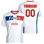 2026 France Flag Print Football Jersey Custom Name Number Quick Dry Sports Tees For Soccer Fans Training Uniform Dropshipping