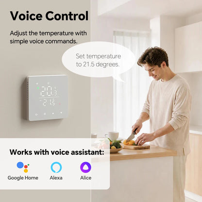 Beok Tuya Wifi Heating Thermostat Smart Home Thermoregulator for Warm Floor Gas Boiler Water Heating Work with Google Alexa