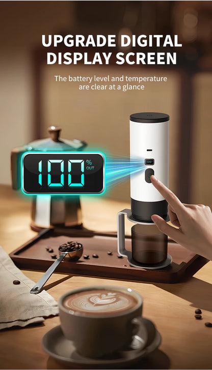 Xiaomi Youpin Coffee Machine Wireless Electric Portable Espresso Coffee Machine Camp Digital Display Capsule Powder Coffee Maker