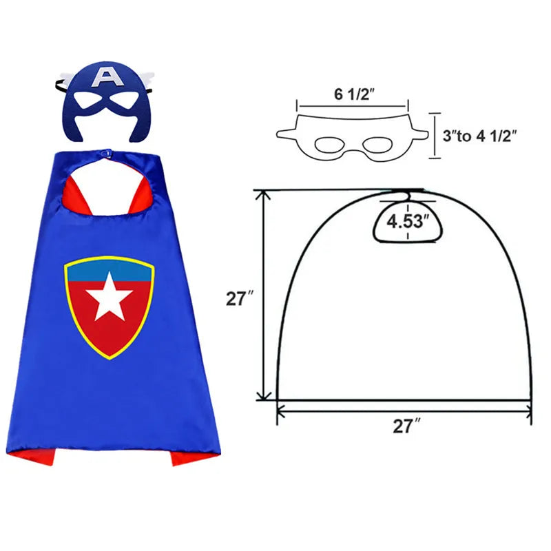 Superhero Capes for Kids 3-10 Year Old Boy Gifts Boys Cartoon Dress Up Costumes Party Supplies Easter Gifts