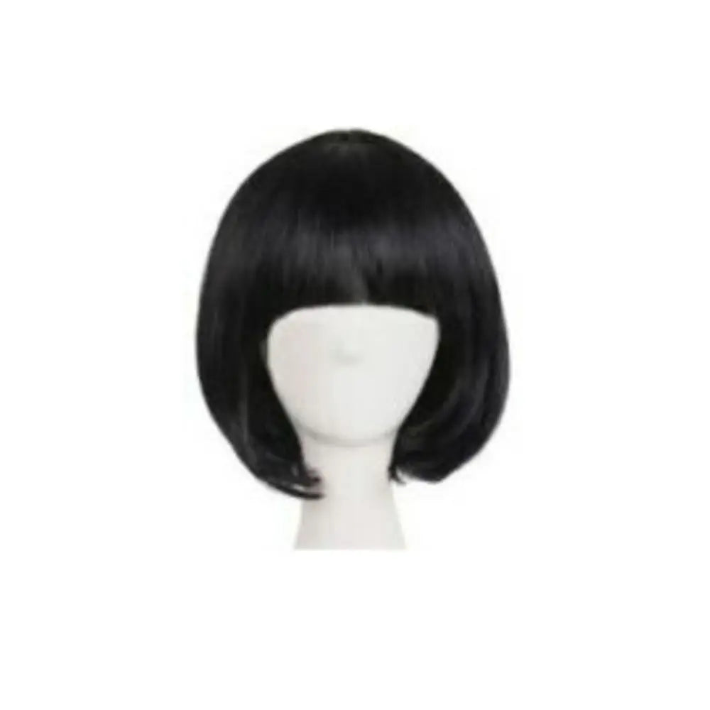 Lady Wig Women's Short Straight Bangs Full Hair Wigs Cosplay Party Hair Bob Wig Multiple Color Synthetic Hair