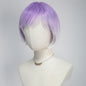Colorful Gradient Wave Head Synthetic Wig for Women Anime Party Cosplay Birthday Party Wig with Bangs