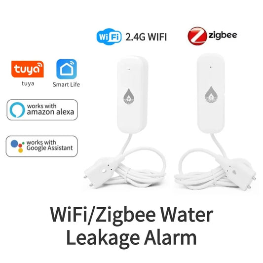 Tuya WiFi/Zigbee Water Leakage Alarm Sensor Smart Home Flood Leak Detector Smart Life Products App Remote Monitoring