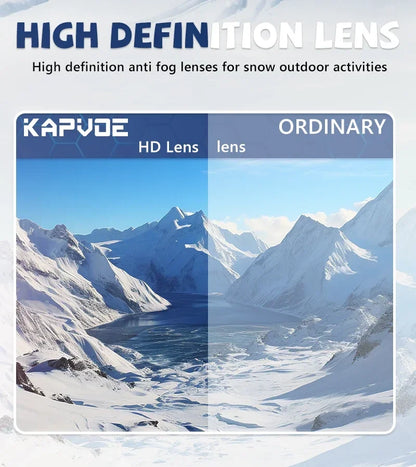 Kapvoe Photochromic Ski Goggles Magnetic Anti-Fog Lenses UV400 Protection Men Women Ski Goggles Winter Sports Eyewear