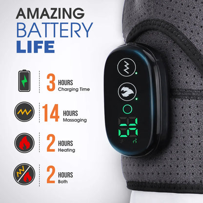 Electric Heating Shoulder Brace LED Display Vibration Shoulder Massage Support Belt Strap For Joint Brace Care Muscle Relaxation