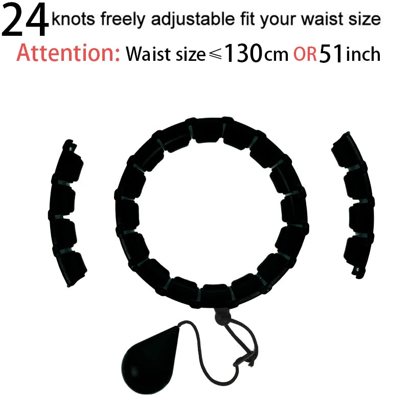 32/24/28 Section Adjustable Sport Hoops Abdominal Waist Exercise Detachable Hoola Massage Fitness Hoop Training Weight Loss