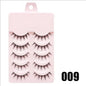 MJ 5 Pairs Of Natural Makeup Daily Makeup Cos Eyelashes Simulated Grafting Fish Tail Segmented Eyelash Facial Makeup Tool
