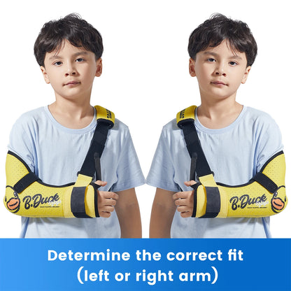 VELPEAU Kids Arm Sling Shoulder Immobilizer with Waist Strap, Sponge Filled Design, Arm Support Brace for Children, Boys, Girls