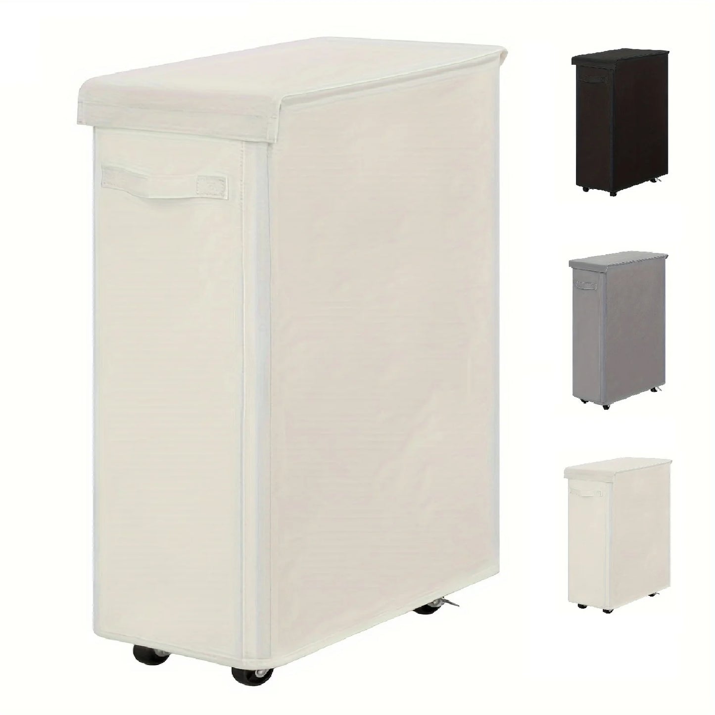 1PC Laundry Basket With Wheels And Lid,Closed Laundry Hamper,Suitable For Bedrooms,Bathtubs,Laundry,Dormitories