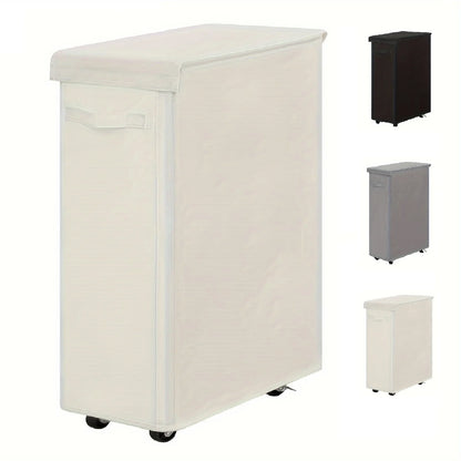 1PC Laundry Basket With Wheels And Lid,Closed Laundry Hamper,Suitable For Bedrooms,Bathtubs,Laundry,Dormitories