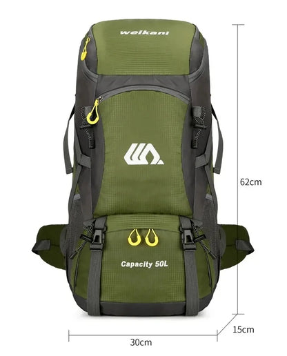 50L Travel Backpack Camping Bag For Men Large Hiking Bag Tourist Rucksack Waterproof Outdoor Sports Climbing Mountaineering Bag