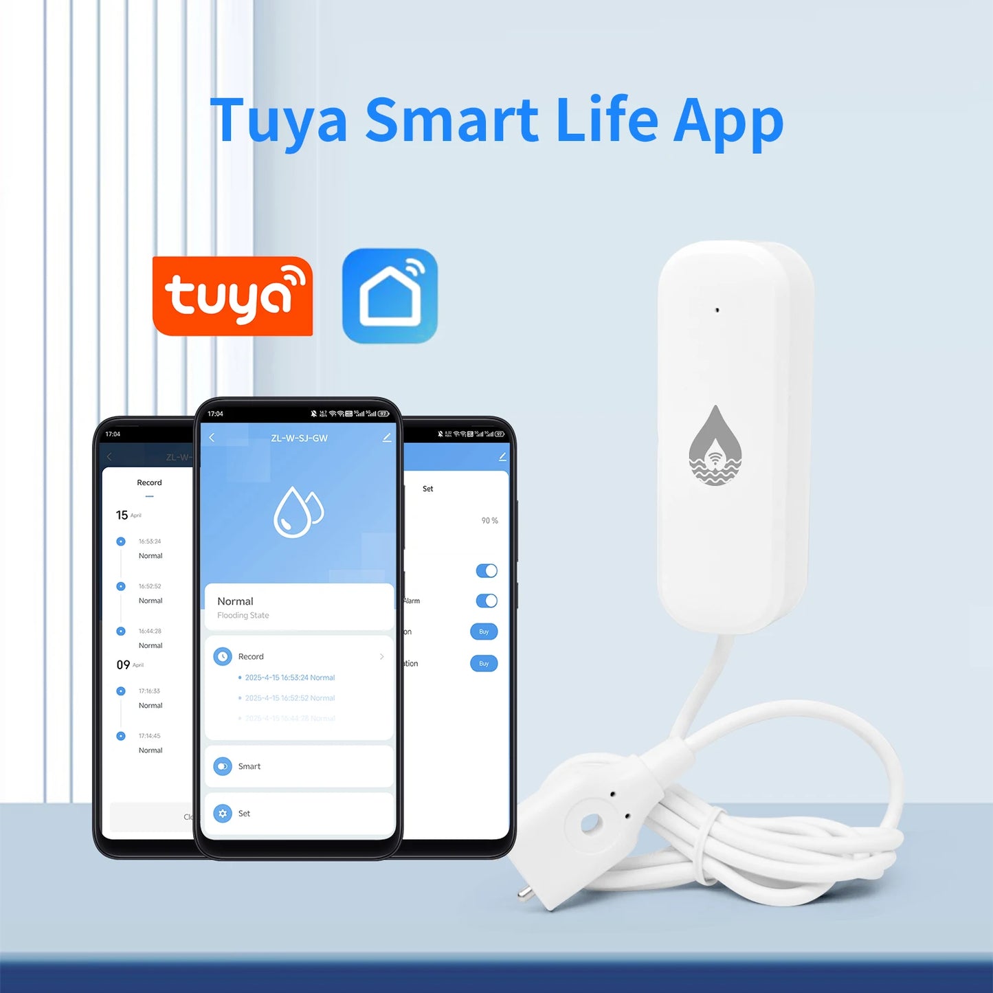 Tuya WiFi/Zigbee Water Leakage Alarm Sensor Smart Home Flood Leak Detector Smart Life Products App Remote Monitoring