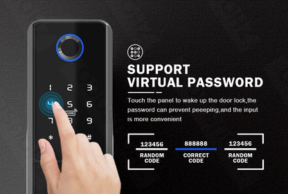 Tuya Wifi Waterproof Outdoor Smart Door Lock TTLock App Fingerprint Lock Card Code Remote Unlock Keyless Digital Electronic Lock
