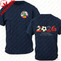 Men's 100% Cotton 2026 Soccer Football T-Shirt USA Canada Mexico Casual Sports Fan Print Short Sleeve Top Oversized T Shirt