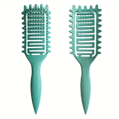 3 in 1 Curl Define Styling Brush Hollow Out Detangling Hair Brush Tangled Hair Comb