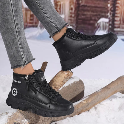 TUINANLE Women Shoes Winter Plush Keep Warm Platform Snow Shoes Female Non Slip Outdoor Waterproof Walking Sneakers Zapatillas