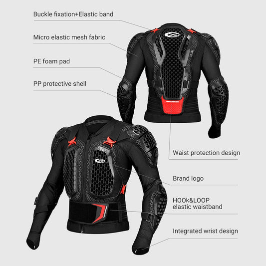 Summer Motorcycle Jacket Men Body Armor Motorcycle Armor CE Certified Moto Motocross Racing Jacket Motorbike Moto Protection