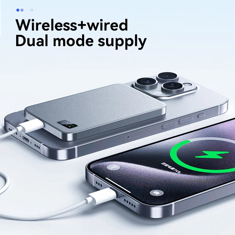 Brand New20w 10000mah Thin Wireless Power Bank Magnetic Portable Fast Charging External Battery For Magsafe For Iphone 15 14 13