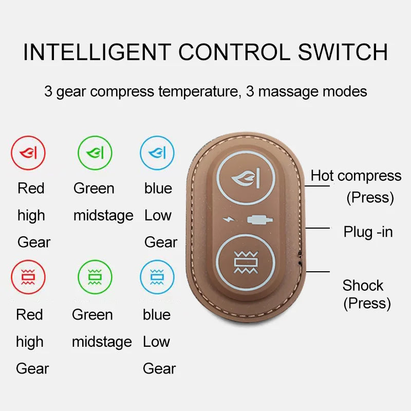 Waist Pillow Pad, Electric Massage, Lying Flat Waist Pain Waist Support, with Heating, Vibrating Features.