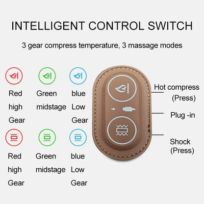 Waist Pillow Pad, Electric Massage, Lying Flat Waist Pain Waist Support, with Heating, Vibrating Features.