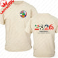 Men's 100% Cotton 2026 Soccer Football T-Shirt USA Canada Mexico Casual Sports Fan Print Short Sleeve Top Oversized T Shirt