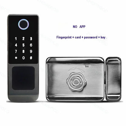 Tuya Wifi Waterproof Outdoor Smart Door Lock TTLock App Fingerprint Lock Card Code Remote Unlock Keyless Digital Electronic Lock