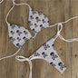 Women Swimwear Skull Printed Swimsuit Biquini Feminino Para Praia 2024 Bikini Set Beach Two Piece Swimwear New Padded Swimsuit
