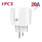 TUYA Smart Plug WiFi Socket EU 16A/20A With Power Monitor Timing Function Voice Control Works With Alexa Google Home