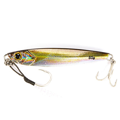 B&U Sea fishing Slow Jig Metal Jigging Spoon 3D Print Laser Artificial Bait Boat Fishing Jig Lures Super Hard Fish Fishing Lures
