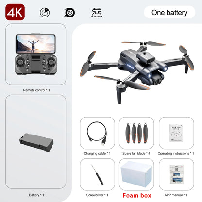 Popular S1S drone 8K high-definition dual camera brushless motor four axis foldable obstacle avoidance aircraft children's toy