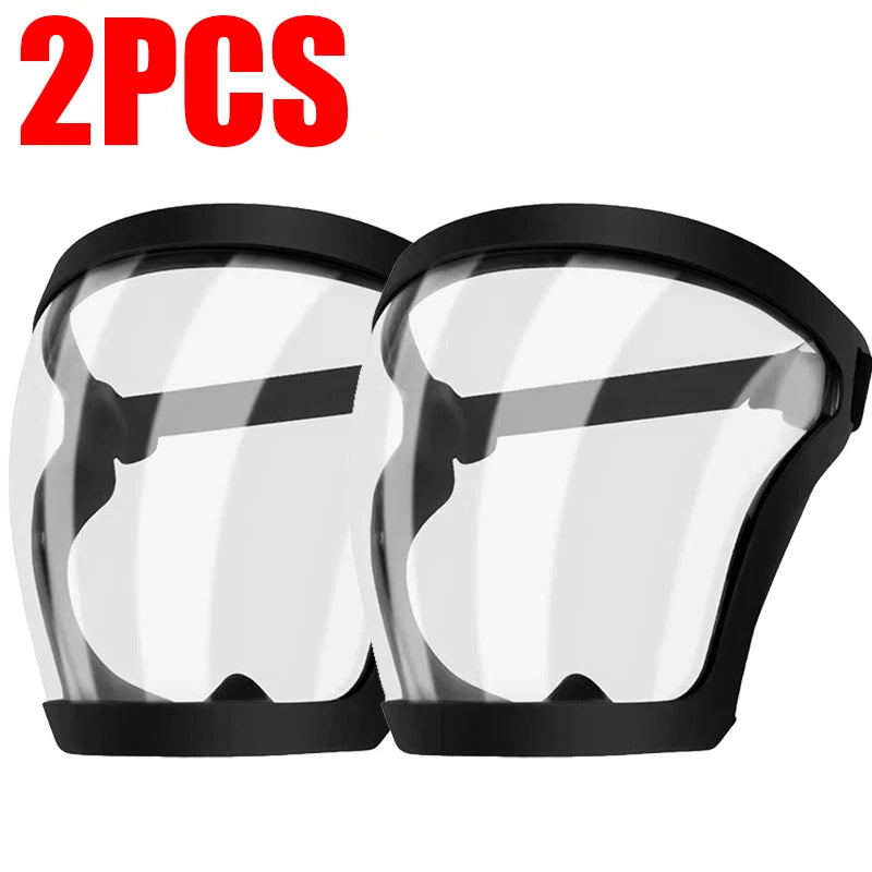 Windproof Cycling Face Shield Mask Full Cover Anti Fog Goggles Visor Safety Guard With Filter Valve Reusable PC Protective Gear