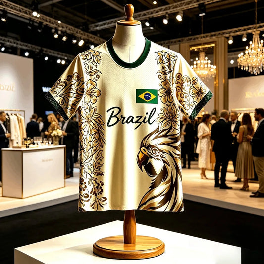 New 2026 Summer Brazil Football Jersey Unisex  Breathable Quick Dry Lightweight Sports Men's T-shirt Top Fashion Streetwear
