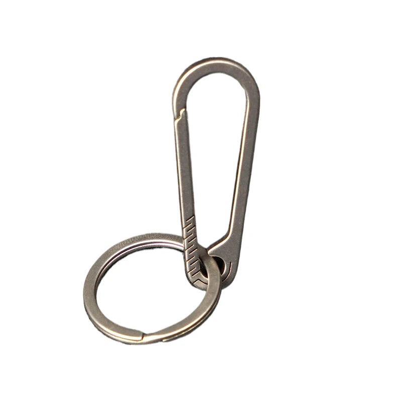 1PCS Multifunctional Titanium Alloy Metal Keychain Quick Release Carabiner Buckle Bottle Opener Car Accessories Waist Keyring