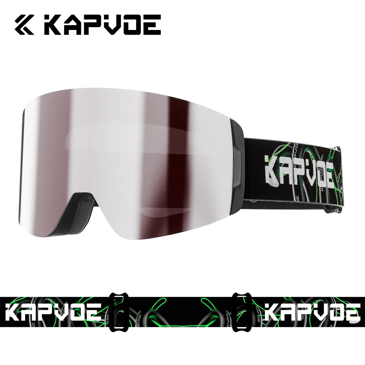 KAPVOE Ski goggles Anti-fog Skiing goggles Photochromic Outdoor Sports Magnetic Glasses Winter Snowboard Snowmobile Equipment