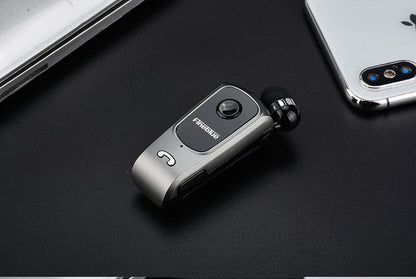 Fineblue F920 Wireless Retractable Portable Mini Bluetooth Headset Calls Remind Vibration Wear Clip Sports Running Earphone