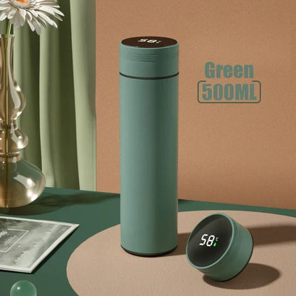510ml Thermos Coffee Mug Stainless Steel Coffee Cup Temperature Display Vacuum Flask Thermal Tumbler Insulated Cup Water Bottle