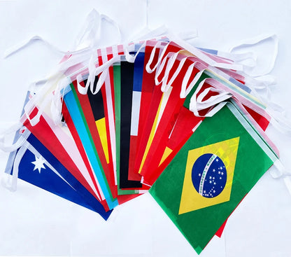 Country Flag  2026 48pcs  NEW foot ball cup Countries String Flag world National Banner Football Event Garlands decor