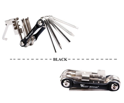 WEST BIKING 11 in 1 Bicycle Repair Tool  Multifunction Bicycle Repair Set  MTB Road Bike Repair Tools Kit  Wrench Screwdriver