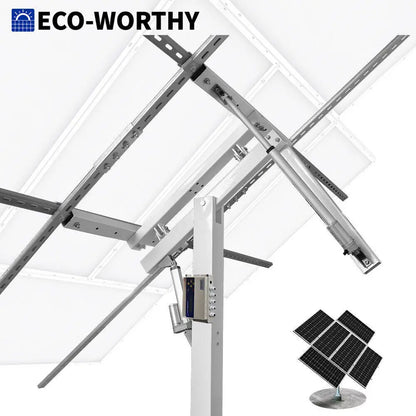 ECO-WORTHY Solar Panel Dual Axis Tracking System (Increase 40% Power) with Tracker Controller for Yard/Farm/Field