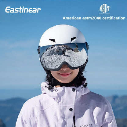 Eastinear polar bear Ski Helmet Men Snow Goggles In One Anti-Impact Snowboard Helmet For Adult Women Snowboard Safety Helmet