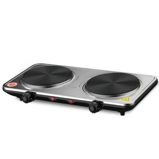 USA Double Head Electric Ceramic Stove Induction Cooker Double Oven Household High Power Stainless Steel Cookware 220V