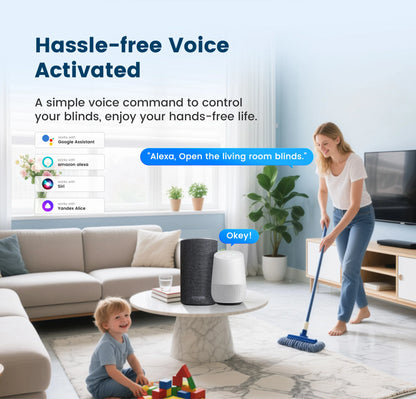 GIRIER Smart Curtain Motor WiFi Motorized Roller Shade Motor for Blinds Works with Alexa Google Home Assistant Supports Tuya APP