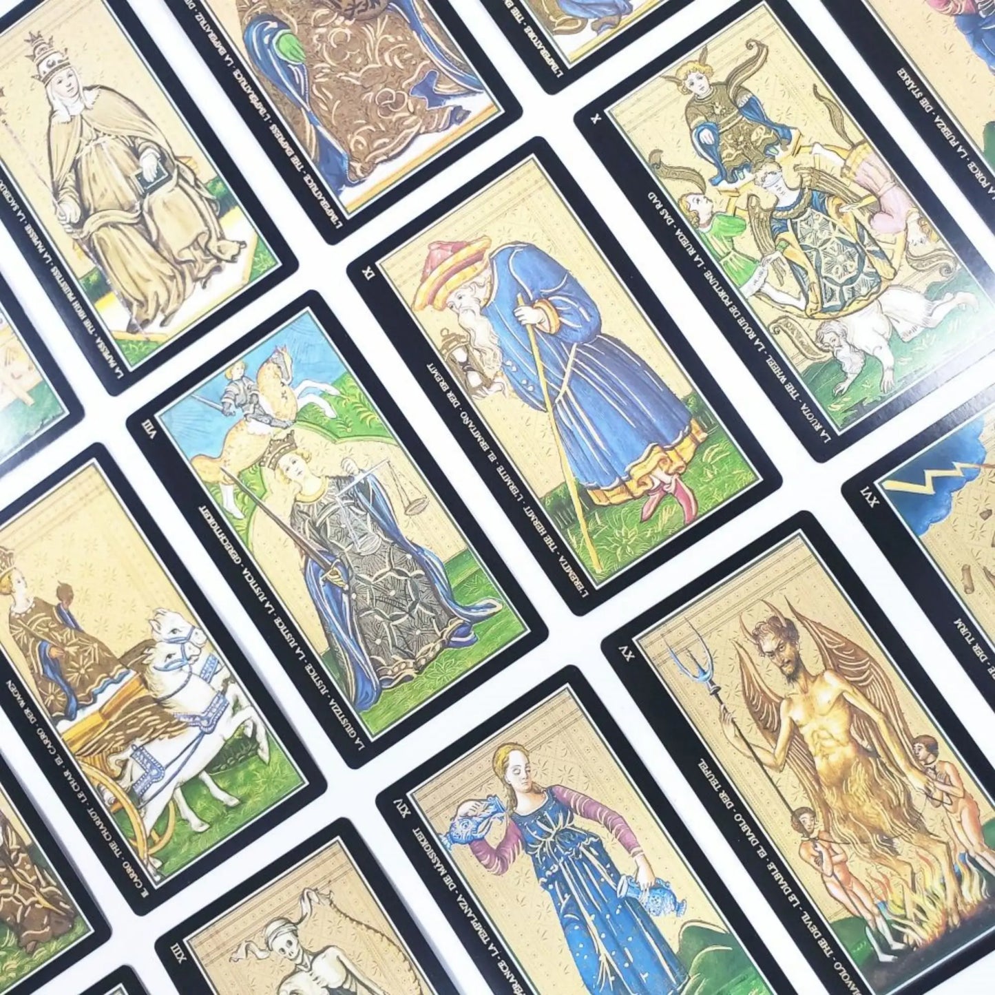Hot Selling 12x7cm Visconti Tarot A 80 Deck Oracle Leisure Entertainment Card Family Gathering Divination Board Playing Game