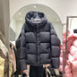 Hooded Down Jacket 2025 New Winter Thickened Down Jackets Women Temperament Women Down Jackets White Duck Down Women's Coat H573