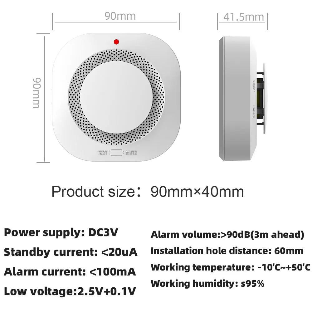 PGST Tuya Smart Wifi Smoke Sensor Smoke Detector Sensor Home Security For Security System Via Smart Life APPSmoke DetectorsGoWisse.com